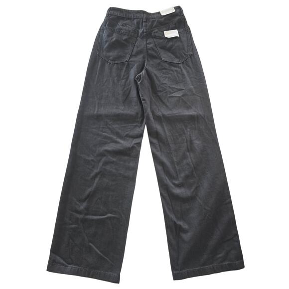 NWT WeWoreWhat Wide Leg Black Denim Jeans High Rise Size 27 - Picture 2 of 5